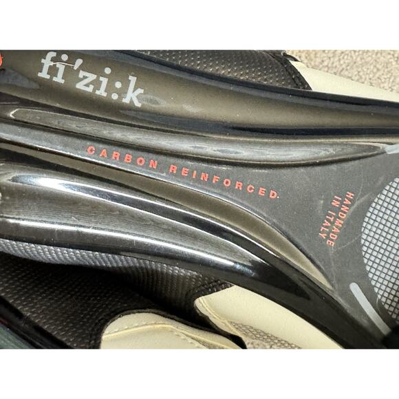 Fizik Cycling Shoes K5 White Silver Uomo Triathlon Bicycle Size 42 US 8.5 Carbon main image 13